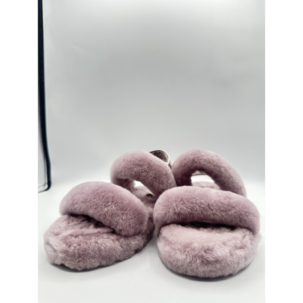 UGG Fluff Yeah Slide Sandals Lavender Purple Shearling Women's Cozy Slippers